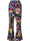 ETRO mixed floral print flared trousers,17641451112728705