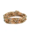 CHAN LUU Multi-Stone & Leather Wrap Bracelet,0400097506080