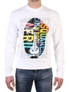 DSQUARED2 WHITE FRONT PRINTED SWEATSHIRT,10525927
