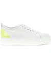 MSGM MSGM LACE-UP PLATFORM SNEAKERS - WHITE,2441MDS0207012713213