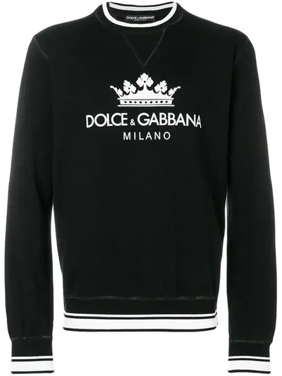 Dolce & Gabbana Logo-graphic Sweatshirt In Black