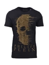 PHILIPP PLEIN GILDED SKULL T-SHIRT,10526195