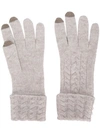N•PEAL CABLE KNITTED GLOVES,NPA102B12714443