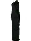 PARLOR PARLOR FITTED SOLHOUETTE DRESSS - BLACK,P2017020212728830