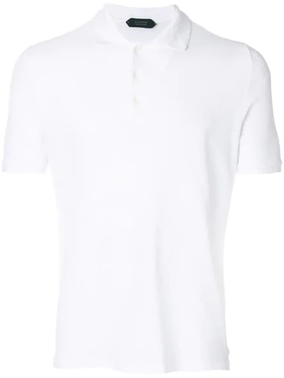 Zanone Short-sleeve Polo Shirt In White