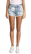 7 FOR ALL MANKIND CUTOFF SHORTS WITH DAISIES