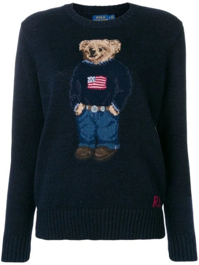 Polo Ralph Lauren The Iconic Polo Bear Jumper In Navy