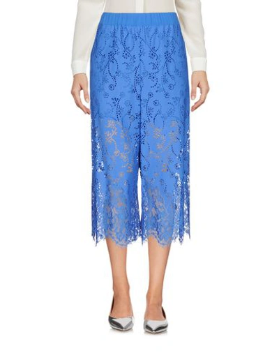 Pinko Cropped Trousers & Culottes In Blue
