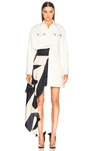 Calvin Klein 205w39nyc Oversized Shirt With Silver Buttons In White