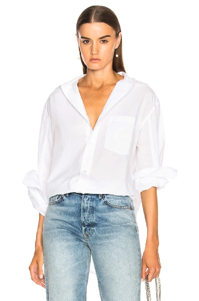 Citizens Of Humanity White Oversized Kayla Shirt In Optic