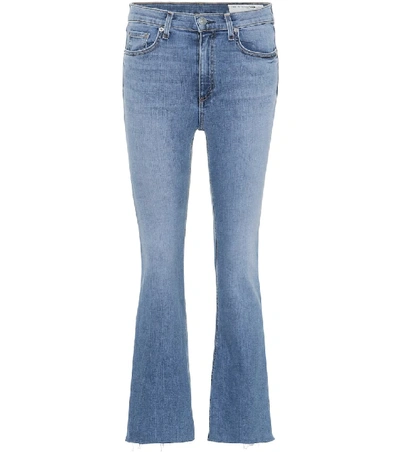 Rag & Bone Hana Cropped High-rise Bootcut Jeans In Levee