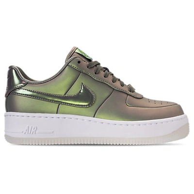 Nike Women's Air Force 1 Upstep Premium Lx Casual Shoes, Grey