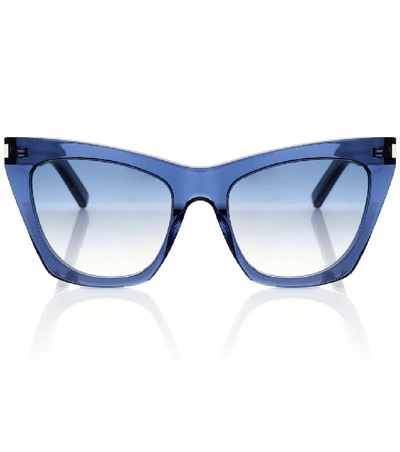Saint Laurent Kate猫眼太阳镜 In Blue