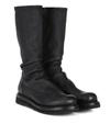 RICK OWENS LEATHER BOOTS,P00286935