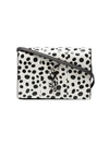SAINT LAURENT BLACK AND WHITE KATE POLKA DOT LEATHER WALLET ON A CHAIN,490823LVA2D12547675