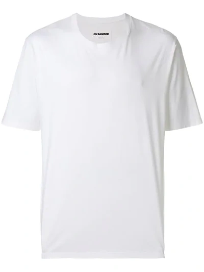 Jil Sander Half Sleeve T-shirt In White