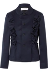 COMME DES GARCONS GIRL RUFFLED WOOL-TWILL JACKET