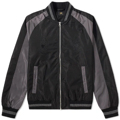 Edwin Souvenir Bomber Jacket In Black