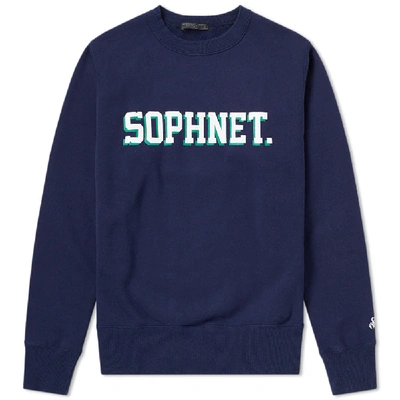 Sophnet . Logo Crew Sweat In Blue