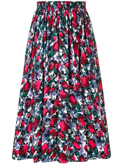 Marni Cotton Skirt Pink Candy In Multi