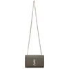 Saint Laurent Kate Monogram Ysl Small Chain Shoulder Bag In 1202 Graine/gris