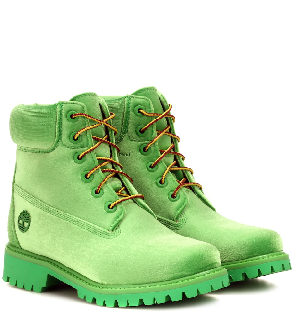 off white timberland green