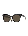 Oliver Peoples Marianela Espresso Olive Gradient Sunglasses In Black