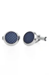 Montblanc Lacquer Inlay Cuff Links In Blue