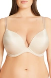 City Chic Smooth & Chic Underwire T-shirt Bra In Latte