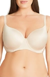 City Chic Smooth & Chic Underwire T-shirt Bra In Latte