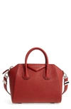 Givenchy 'small Antigona' Leather Satchel - Red In Mahogany
