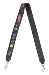 ANYA HINDMARCH BUILD A BAG STICKERS LEATHER SHOULDER STRAP - BLACK,988186