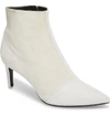 Rag & Bone Beha Moto Paneled Leather And Suede Ankle Boots In White