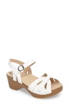 Dansko Season Sandal In White Leather