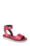 Charles David Women's Shimmy Satin Ankle Strap Sandals In Fuchsia Satin