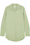 Equipment Essential Button-front Egyptian-cotton Shirt In Army Green