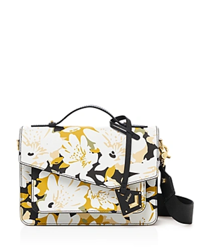 Botkier Cobble Hill Floral Leather Crossbody In Warm Floral Multi/gold