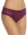 Natori Feathers Low-rise Sheer Hipster 753023 In Purple Orchid/ Wine