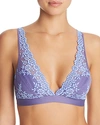 Wacoal Embrace Lace Convertible Plunge Soft Cup Wireless Bra In Twilight Purple/hydrangea