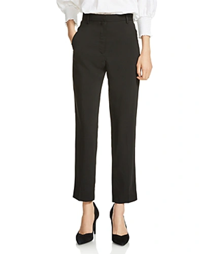 Maje Plaza Cropped Trousers In Black
