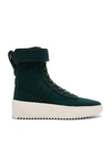 FEAR OF GOD FEAR OF GOD NYLON MILITARY SNEAKERS IN GREEN