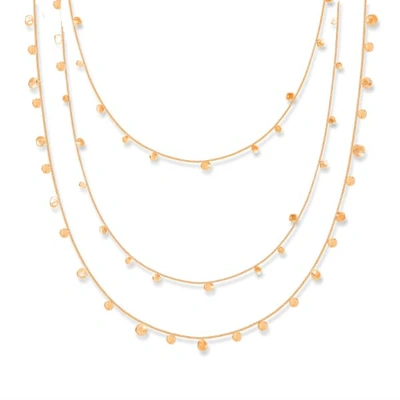 Lily Flo Jewellery Stardust Shooting Stars Gold Triple Strand Necklace