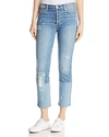 7 FOR ALL MANKIND EDIE STRAIGHT JEANS IN LASER DENIM WITH PATCHES,AU8278076