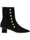 RUE ST RUE ST BUTTON EMBELLISHED BOOTS - BLACK,KINGLY12735272