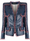 BALMAIN fringe-trimmed sequin jacket,127290209X12723212