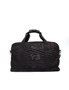 Y-3 BLACK TEXTILE AND SUEDE GYM BAG,CY3494