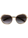 ELIE SAAB oversized round shape sunglasses,ES016S12739026