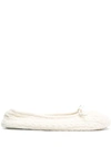 N•PEAL CABLE KNIT SLIPPERS,NPA175E12714498