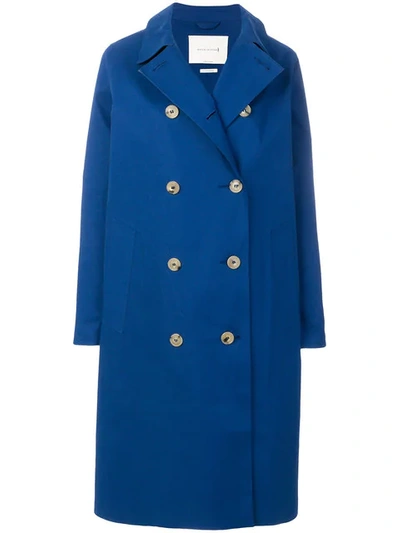 Mackintosh Double-breasted Coat In Blue