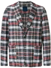 ALTEA CHECKED SINGLE BREASTED BLAZER,185238112745887